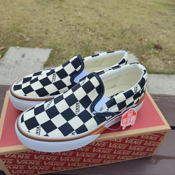 Era Stacked Checkerboard Slip On Canvas Shoes⚛️